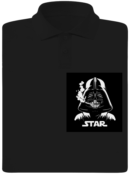 Darth Star pánska polokošeľa Black