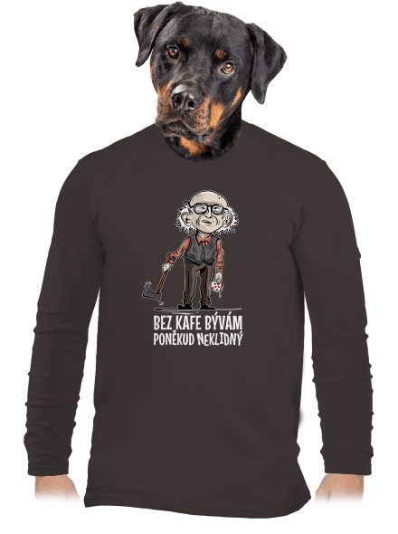 Neklidný bez kafe pánske dlhý rukáv Bear Brown
