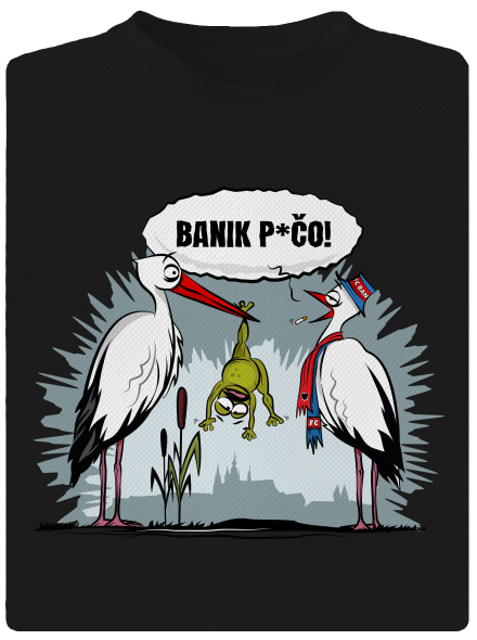 Banik p*čo! pánske športové tričko Black