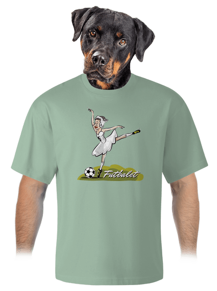 Futbalet unisex tričko oversized Sage