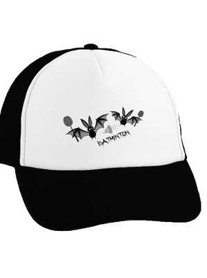 Batminton šiltovka truckerka Black cap