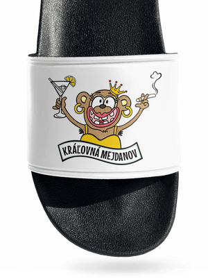 Kráľovná mejdanov šľapky White