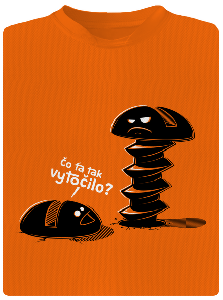 Vytočený pánske športové tričko Neon Orange