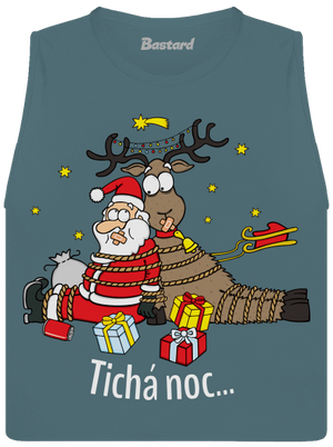 Tichá noc dámske tielko voľné Heather Deep Teal