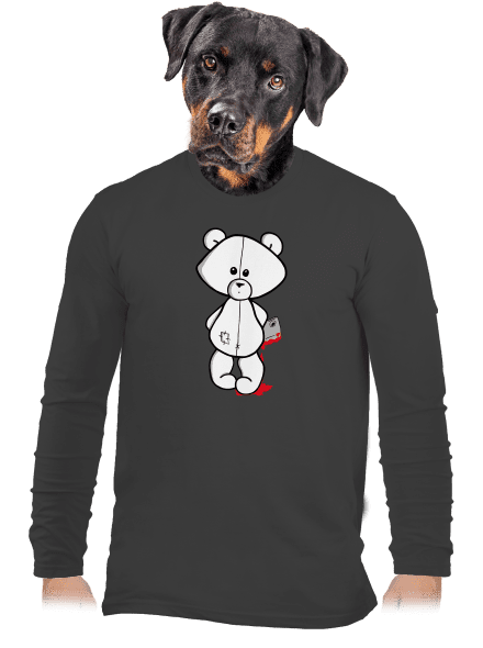 Méďa zabijak pánske dlhý rukáv Dark Grey