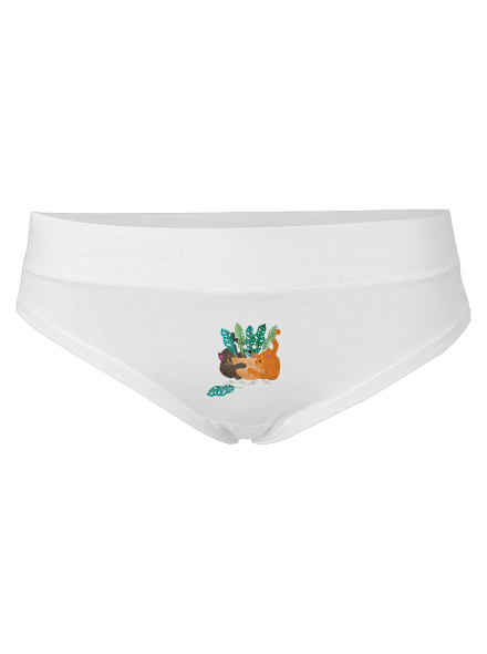 Škrabancový súboj dámske nohavičky White