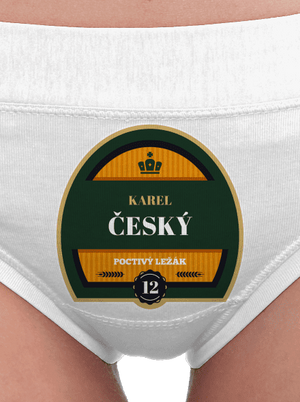Pivná etiketa dámske nohavičky White