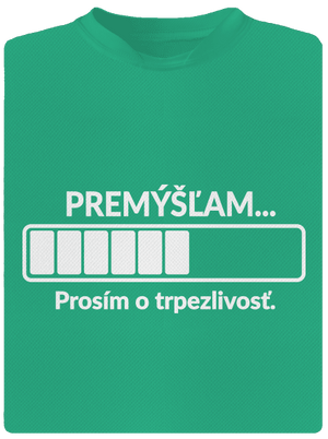 Premýšľam pánske športové tričko Mint Mal