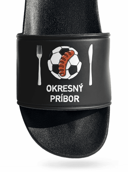 Okresný príbor šľapky Black