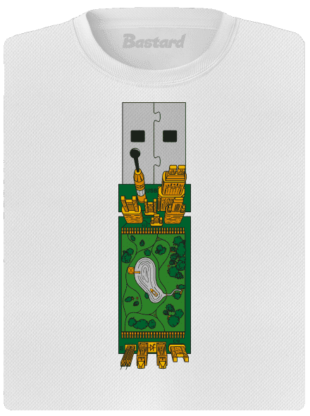 USB city dámske športové tričko White