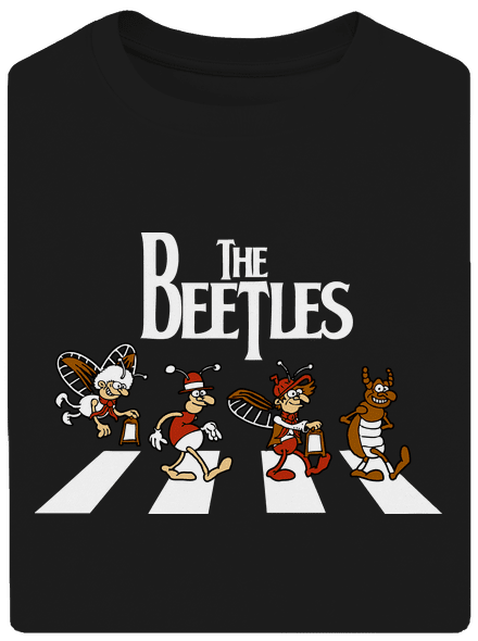 Beatles unisex tričko oversized Black