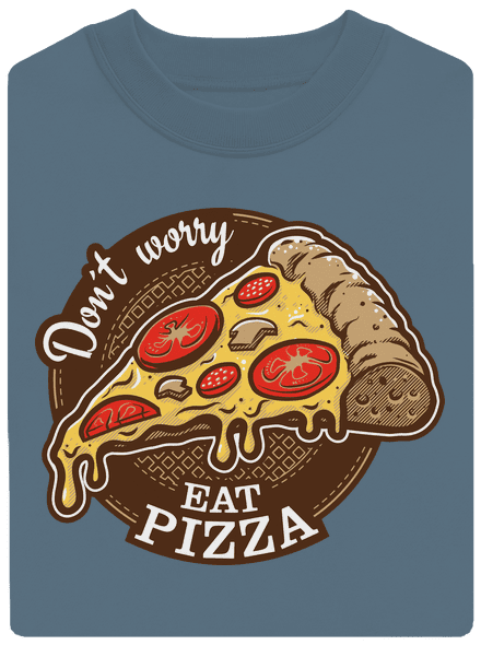 Pizza unisex mikina bez kapucne Nordic Blue
