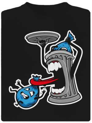 Odpadkový kôš detské športové tričko Black