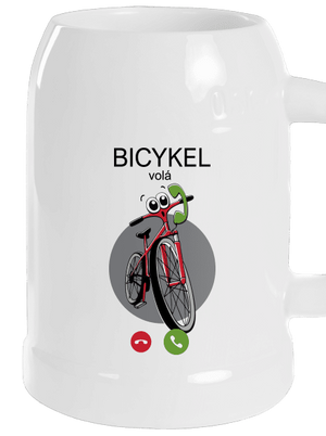 Bicykel volá polliter White