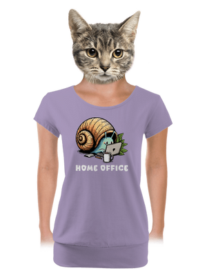 Slimákov home office dámske tričko s lemom Lavender