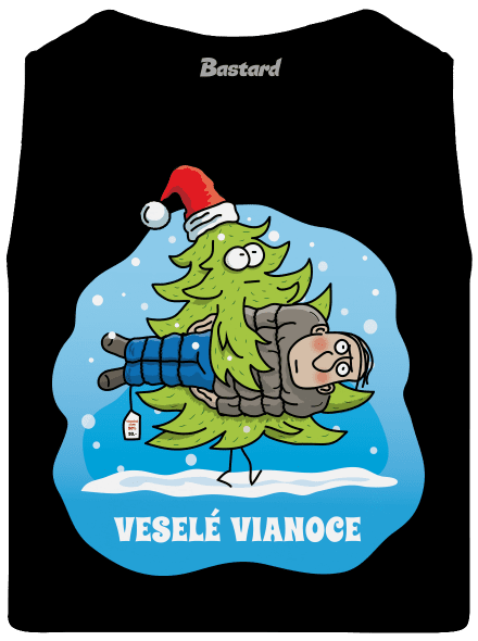 Veselé Vianoce pánske tielko Black