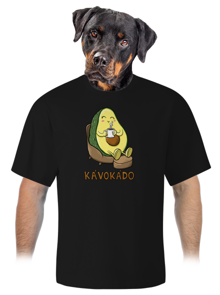 Kávokádo unisex tričko oversized Black