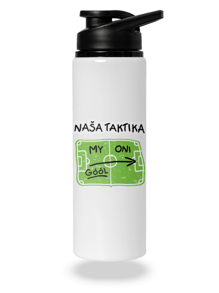 Naša futbalová taktika flaša na vodu White