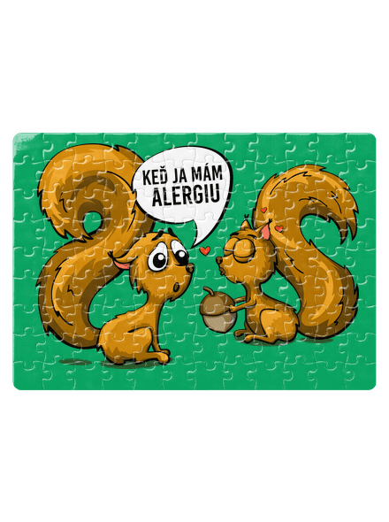 Alergická veverička puzzle White