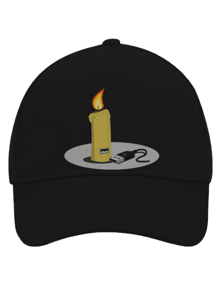 USB sviečka šiltovka baseballka Black