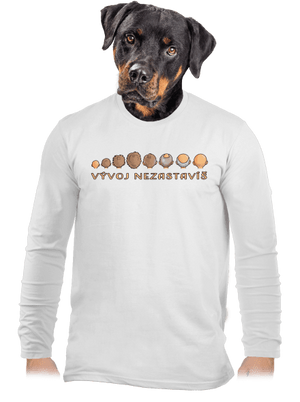 Vývoj nezastavíš pánske dlhý rukáv White