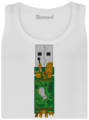 USB city dámske tielko klasické White