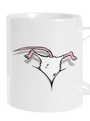 Myš vo výstrihu veľký hrnček White