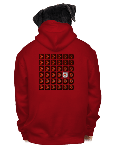Pexeso pánska mikina na zips Red