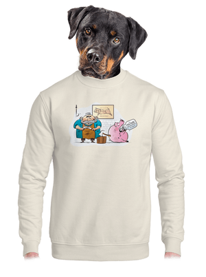 unisex mikina bez kapucne