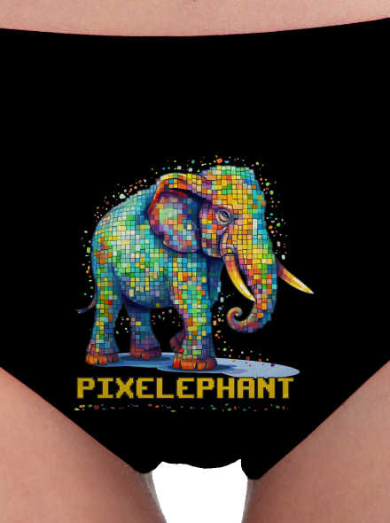 Pixelephant dámske nohavičky Black