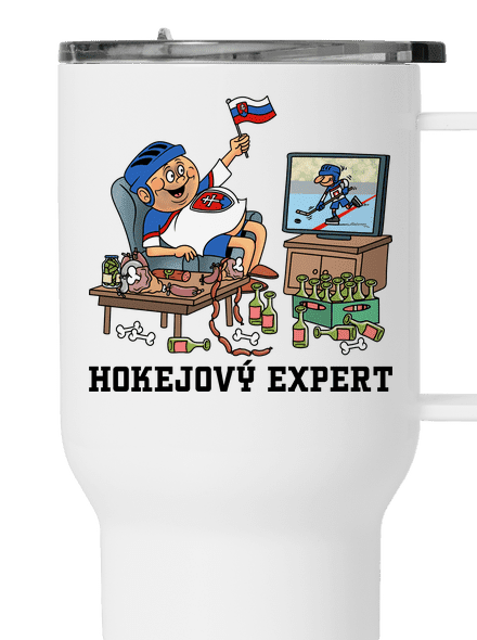 Hokejový expert termohrnček White