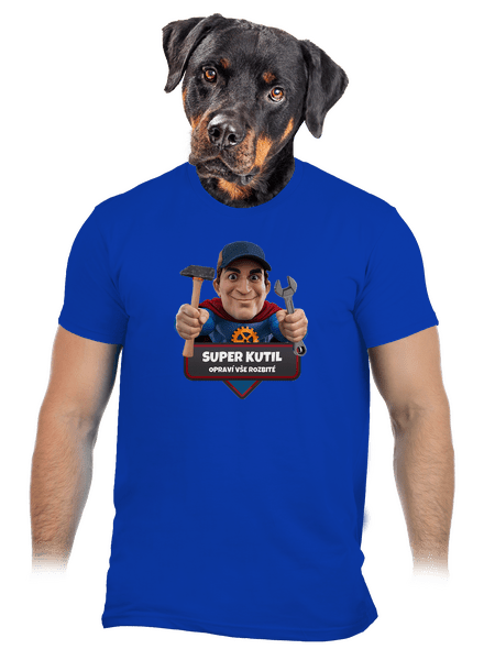 Super otec pánske tričko Royal Blue