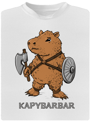 Kapybarbar detské športové tričko White