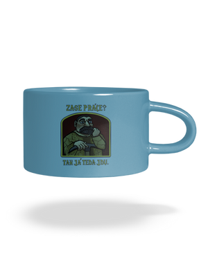 Zase práce? hrnček makronka Blue Macaron