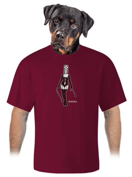 Domina unisex tričko oversized Garnet