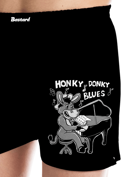 Honky donky blues pánske trenky Black