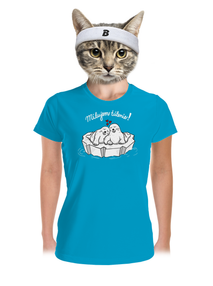 Milujem túlenie dámske športové tričko Blue Atol