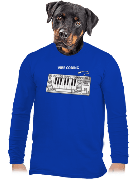 Vibe coding pánske dlhý rukáv Royal Blue