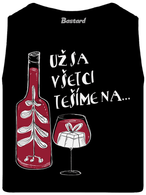 Vianoce vo víne pánske tielko Black