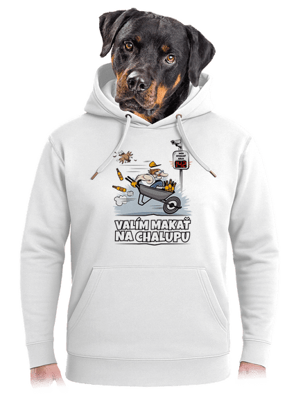 Valím na chalupu unisex mikina premium Snowwhite