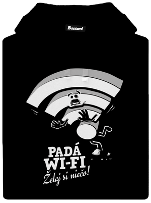 Padá wi-fi dámska mikina klokanka Black