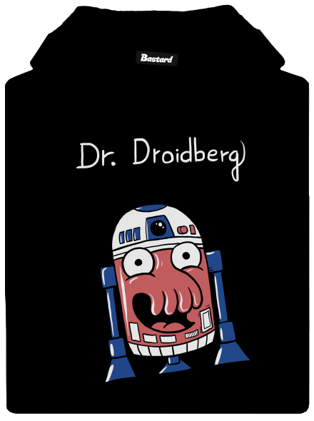 Dr. Droidberg pánska mikina klokanka Black