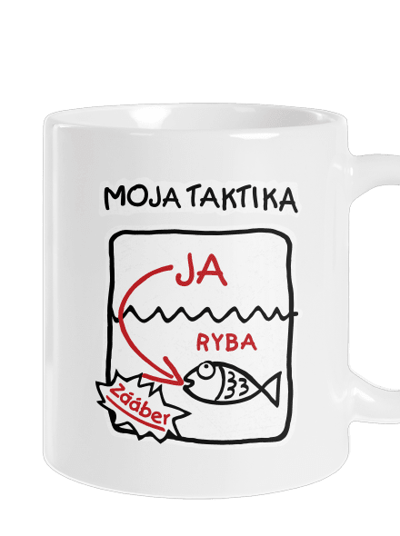 Rybárska taktika klasický hrnček White