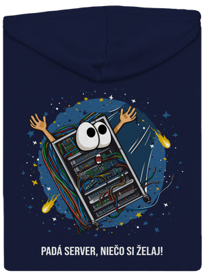 Padá server pánska mikina na zips Navy