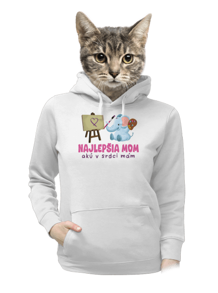 Najlepšia mom dámska mikina klokanka White