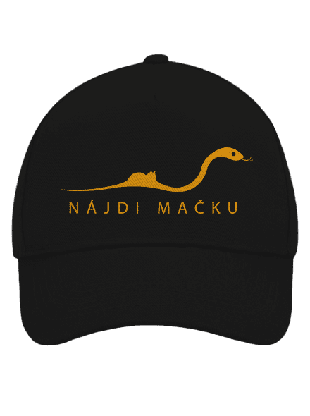 Nájdi mačku šiltovka baseballka Black