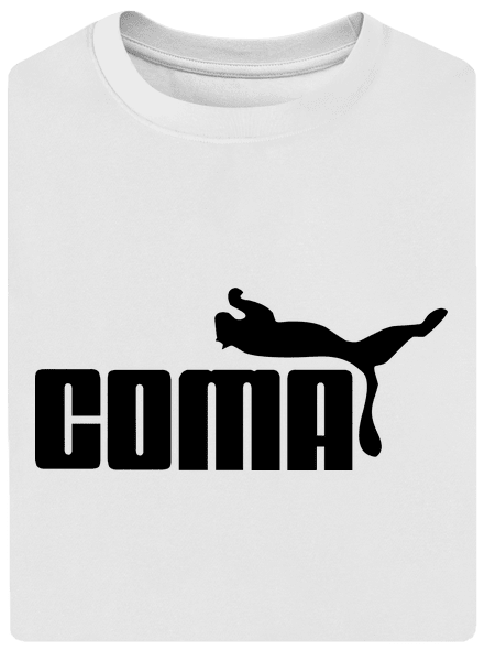 Coma unisex tričko oversized White