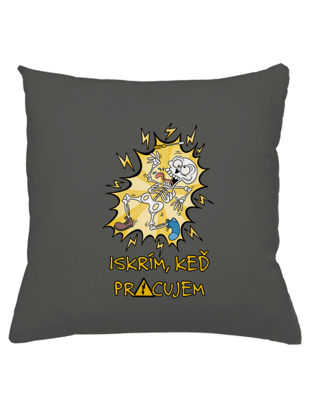 Iskrím vankúš Gray Pol