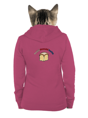 Poctivá buchta a klobása dámska mikina na zips Magenta