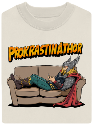 Prokrastináthor unisex mikina bez kapucne Off White